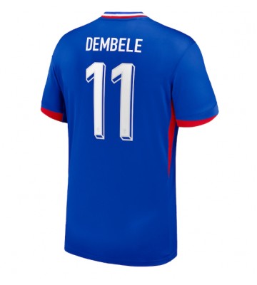 Frankrike Ousmane Dembele #11 Hemmatröja EM 2024 Kortärmad